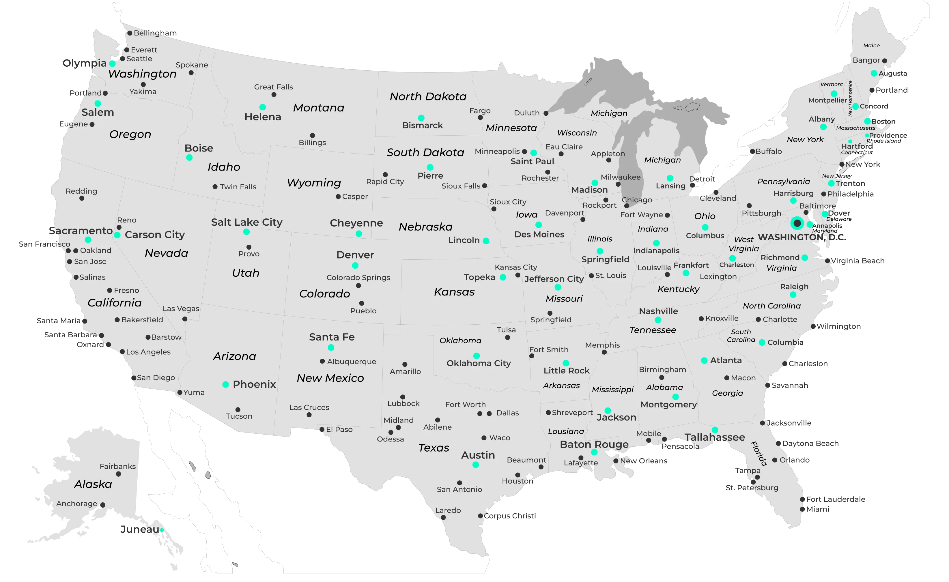 Map of the United States